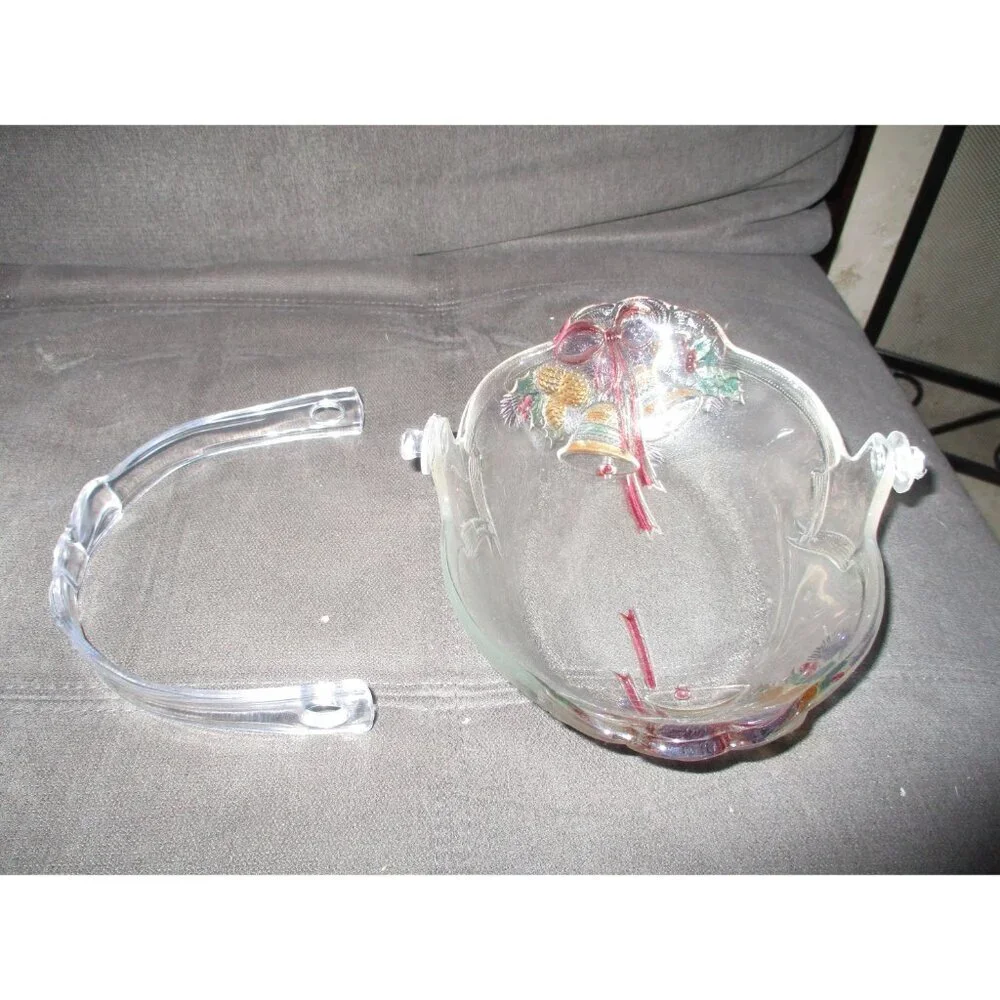 Festive Bells Basket Handle by‎ Mikasa Christmas Holiday glass resin
